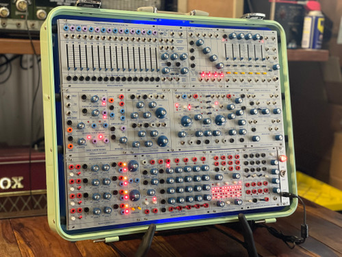 Buchla Tiptop 200t series with BPNYC ZERO Halliburton Eurorack Modular Travel Case 9U #2